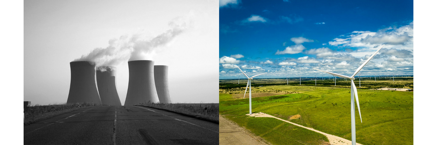 Atomkraftwerk vs. Windpark Atomkraftwerk vs. Windpark
