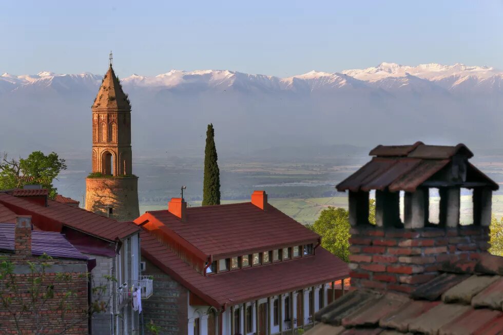 Ausschnitt der Stadt Sighnaghi in der Region Kakheti im Osten Georgiens.