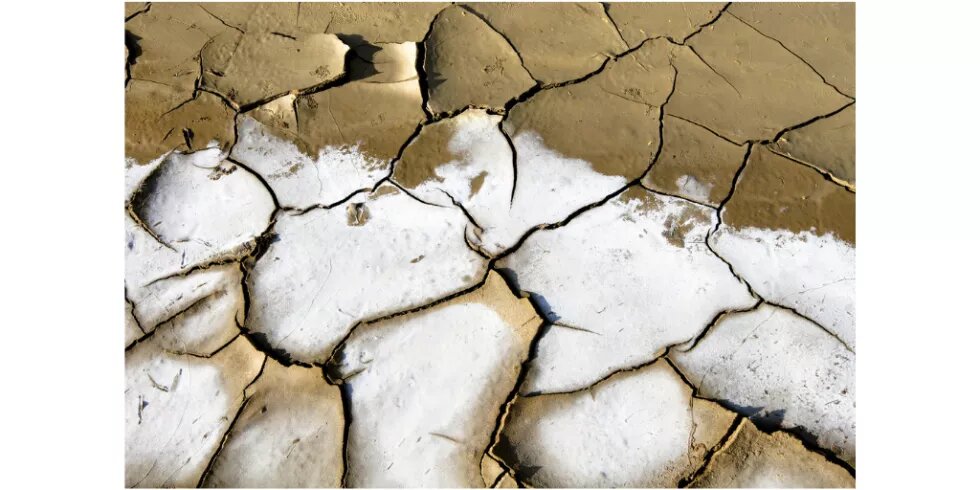 Ausgetrockneter Boden durch Klimawandel