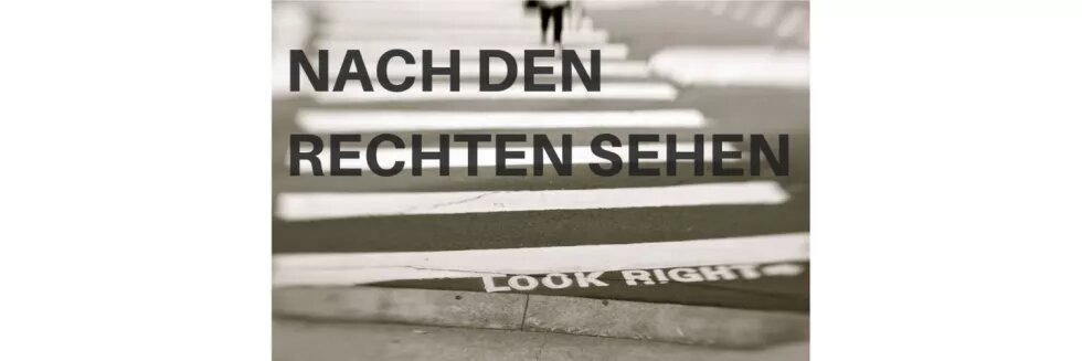 Zebrastreifen "look right"